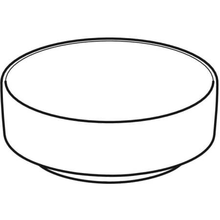 Lavoar pe blat Geberit VariForm, rotund: D=40cm, Preaplin=F?r?, Alb